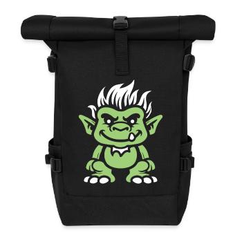 Troll - Rolltop Rucksack - Schwarz - Vorne