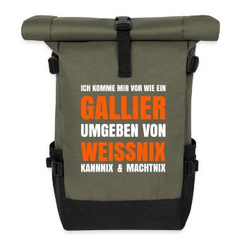 Je me sens comme un Gaulois - Sac à dos roll top - olive/noir - Devant