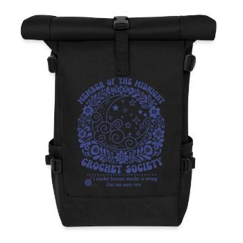 Membre de la Midnight Crochet Society Drôle - Sac à dos roll top - noir - Devant