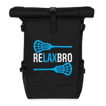 Relax Bro Lacrosse - Roll Top Backpack - black - Front