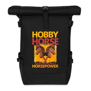 30 Hobby Horse Riding The Ultimate Horsepower - Rolltop Rucksack - Schwarz - Vorne