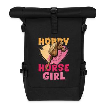 36 Hobby Horse Girl - Rolltop Rucksack - Schwarz - Vorne