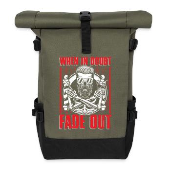Skull Fade Out Graphic - Roll Top Backpack - olive/black - Front