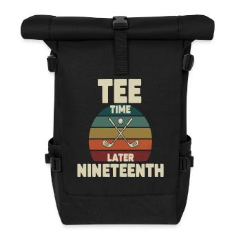 Heure de départ Plus tard dix-neuvième – Golf vintage - Sac à dos roll top - noir - Devant
