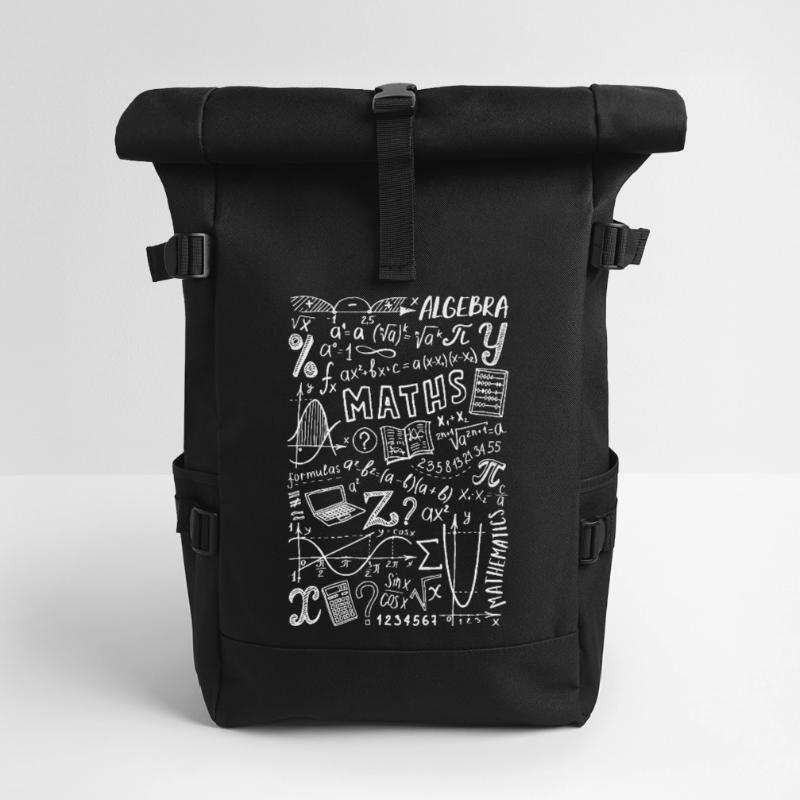 Math's Algebra Mathematics Roll Top Backpack