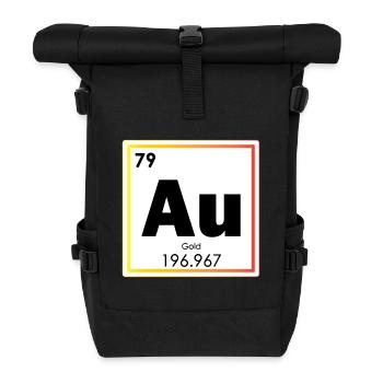 Au Gold Chemistry Periodic Table - Roll Top Backpack - black - Front