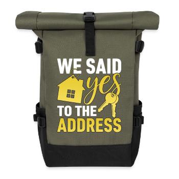 We Said Yes to The Address - Rolltop Rucksack - Olive/Schwarz - Vorne