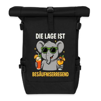 Die Lage ist besäufniserregend - Rolltop Rucksack - Schwarz - Vorne