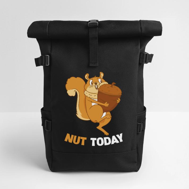 NUT TODAY Eichhörnchen Eichel Rolltop Rucksack