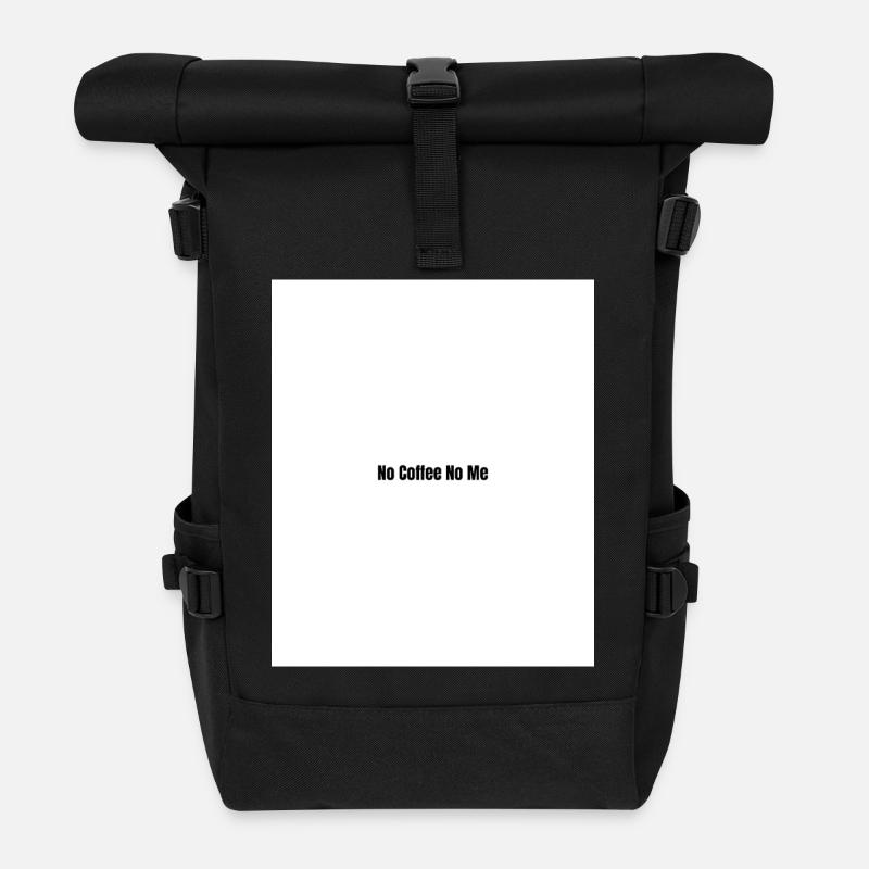 Kein Kaffee Kein Ich - Rolltop Rucksack - Schwarz
