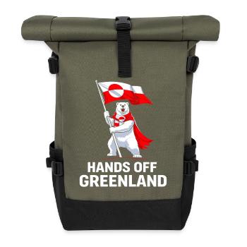 Greenland hands out of contact - Roll Top Backpack - olive/black - Front