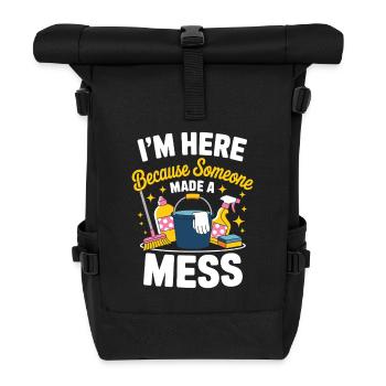 Cleaning Lady Household Professional Humor - Roll Top Backpack - black - Front