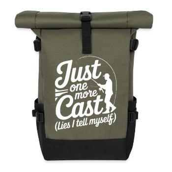 Encore un lancer de mensonges, je me dis en pêchant - Sac à dos roll top - olive/noir - Devant