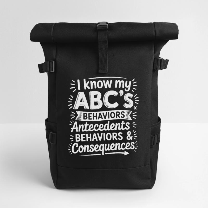 ABC behavior: causes, behavior, consequences Roll Top Backpack