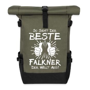 Bester Falkner - Rolltop Rucksack - Olive/Schwarz - Vorne