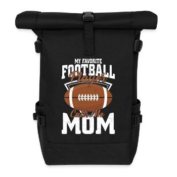 Mon joueur de football préféré m’appelle Maman Joueuse - Sac à dos roll top - noir - Devant