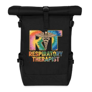 Respiratorischer Therapeut Tie-Dye - Rolltop Rucksack - Schwarz - Vorne