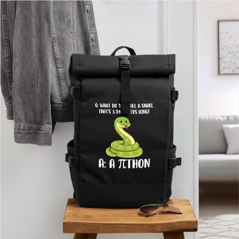Blague sur le python de Pi Day de 3,14 mètres de long Sac à dos roll top