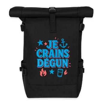 Marseille Ich habe Angst vor Degun - Rolltop Rucksack - Schwarz - Vorne