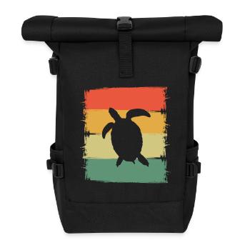Schildkröte - Rolltop Rucksack - Schwarz - Vorne