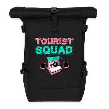 Travelers And World Travelers Short Trip Camera - Roll Top Backpack - black - Front
