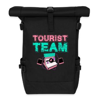 Traveling World Travelers Camera Tourist Team - Roll Top Backpack - black - Front