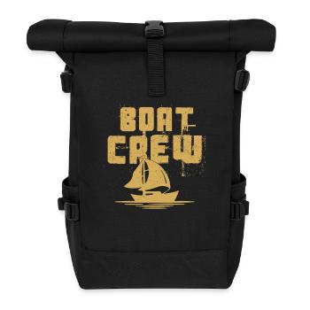 Boat Crew Captain Sail Sailor - Rolltop Rucksack - Schwarz - Vorne