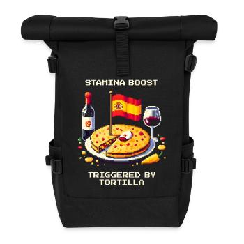 Endurance Boost | Tortilla Spain Foodie - Roll Top Backpack - black - Front