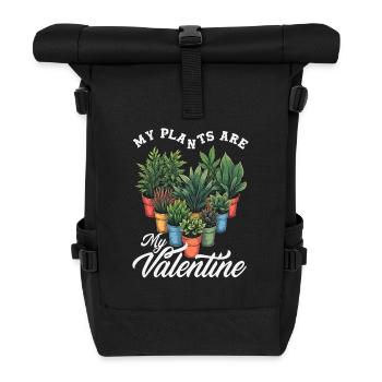 Plant Lover Plants Valentine Succulent - Roll Top Backpack - black - Front