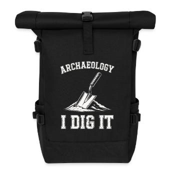 Archäologie Ich gräbe es Kellen aus - Rolltop Rucksack - Schwarz - Vorne