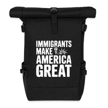 Immigrants - Roll Top Backpack - black - Front