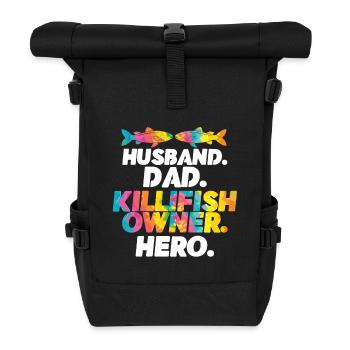 Toothcarp Killfish Toothballs Husband Dad - Roll Top Backpack - black - Front
