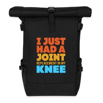 Knie Operation Knie OP - Rolltop Rucksack - Schwarz - Vorne