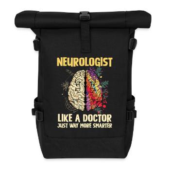 Neurologist Genie – Much Smarter - Roll Top Backpack - black - Front