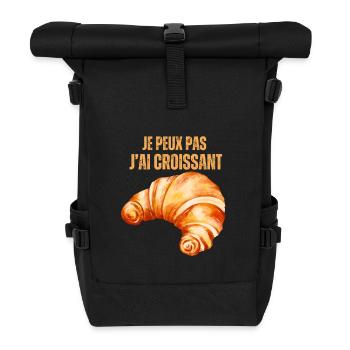 Ich kann nicht. Ich habe Croissant. - Rolltop Rucksack - Schwarz - Vorne