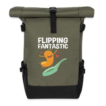 pancake - Roll Top Backpack - olive/black - Front