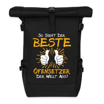 Stove Fitter Gift Idea - Roll Top Backpack - black - Front