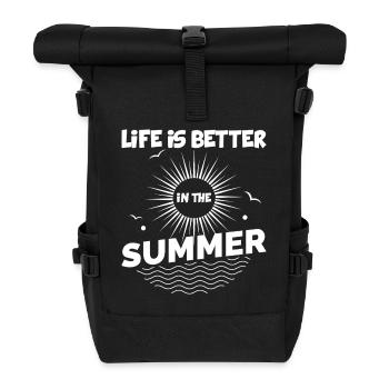 Life better in summer - Roll Top Backpack - black - Front