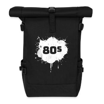 80s - Roll Top Backpack - black - Front