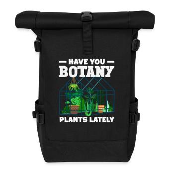Plant Lover Botany Plants Succulent - Roll Top Backpack - black - Front