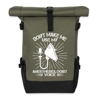 Anesthésiste Utilise Pas Spécialiste de la Voix - Sac à dos roll top - olive/noir - Devant