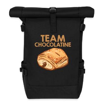Team Chocolatine Pain au Chocolat Bakery - Roll Top Backpack - black - Front