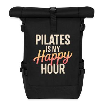 Pilates ist meine Happy Hour - Rolltop Rucksack - Schwarz - Vorne
