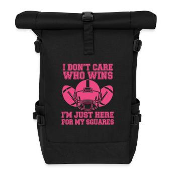 Squares Fußball-Humor-Tee - Rolltop Rucksack - Schwarz - Vorne