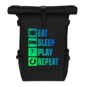 Compact handball design for women's handball - Roll Top Backpack - black - Front