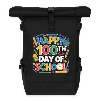 100th Day School Celebration - Rolltop Rucksack - Schwarz - Vorne