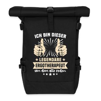 Ergotherapeut Sprüche - Rolltop Rucksack - Schwarz - Vorne