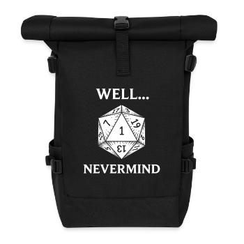 Critical Failure: Pen & Paper Humor - Roll Top Backpack - black - Front