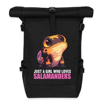 Fire Salamander Salamander - Roll Top Backpack - black - Front