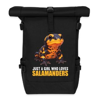 Fire Salamander Salamander - Roll Top Backpack - black - Front